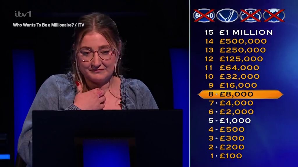 Who Wants to Be a Millionaire hopeful fails £8,000 question — can you ...