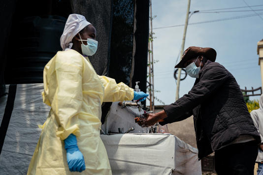 The first death from the virus occurred on April 24 in Bunia, and the body was repatriated to the Mongbwalu health zone, a mining area with a large population (AFP via Getty Images)