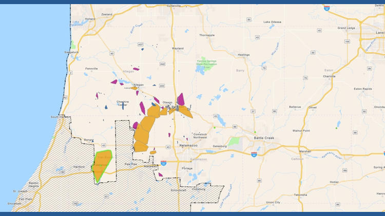 Thousands without power as strong thunderstorms move across West Michigan