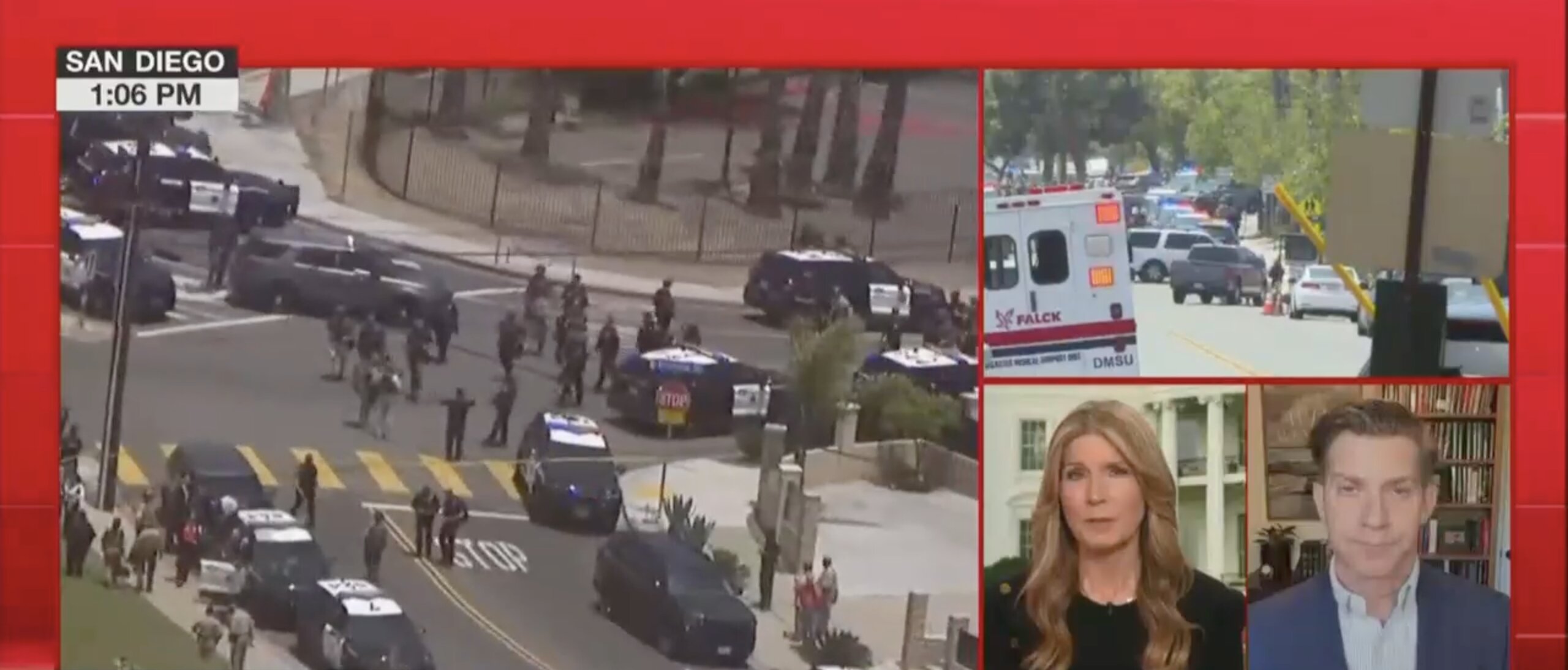 Just in: Two suspects killed in shooting at San Diego Islamic Center