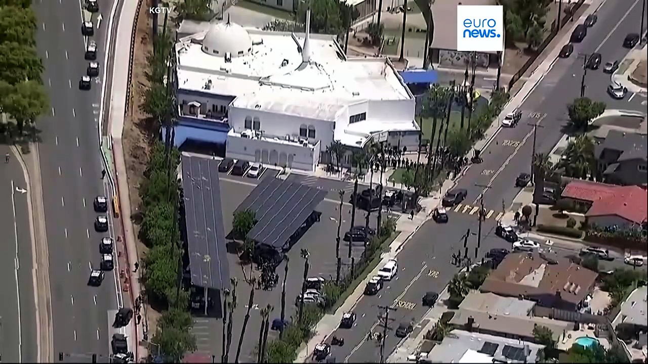 Aerial footage captures police surrounding San Diego Islamic center ...