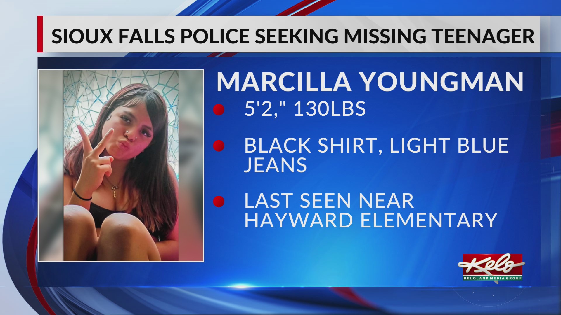 Sioux Falls police seek location of teen