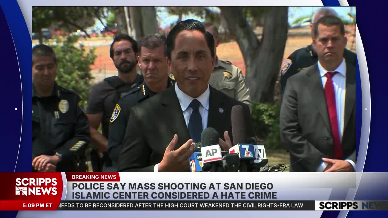 3 victims, 2 suspects dead in mass shooting at San Diego Islamic center