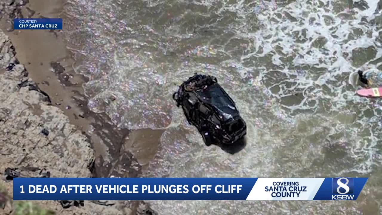 1 dead after vehicle plunges over 400 feet off cliff at a Santa Cruz ...