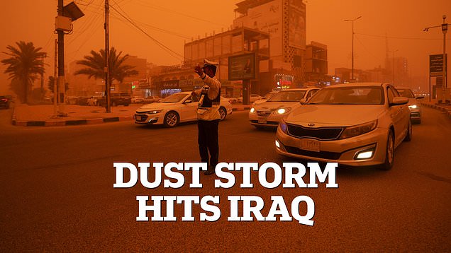 People were left hospitalised after dust storm hits Iraq's Najaf