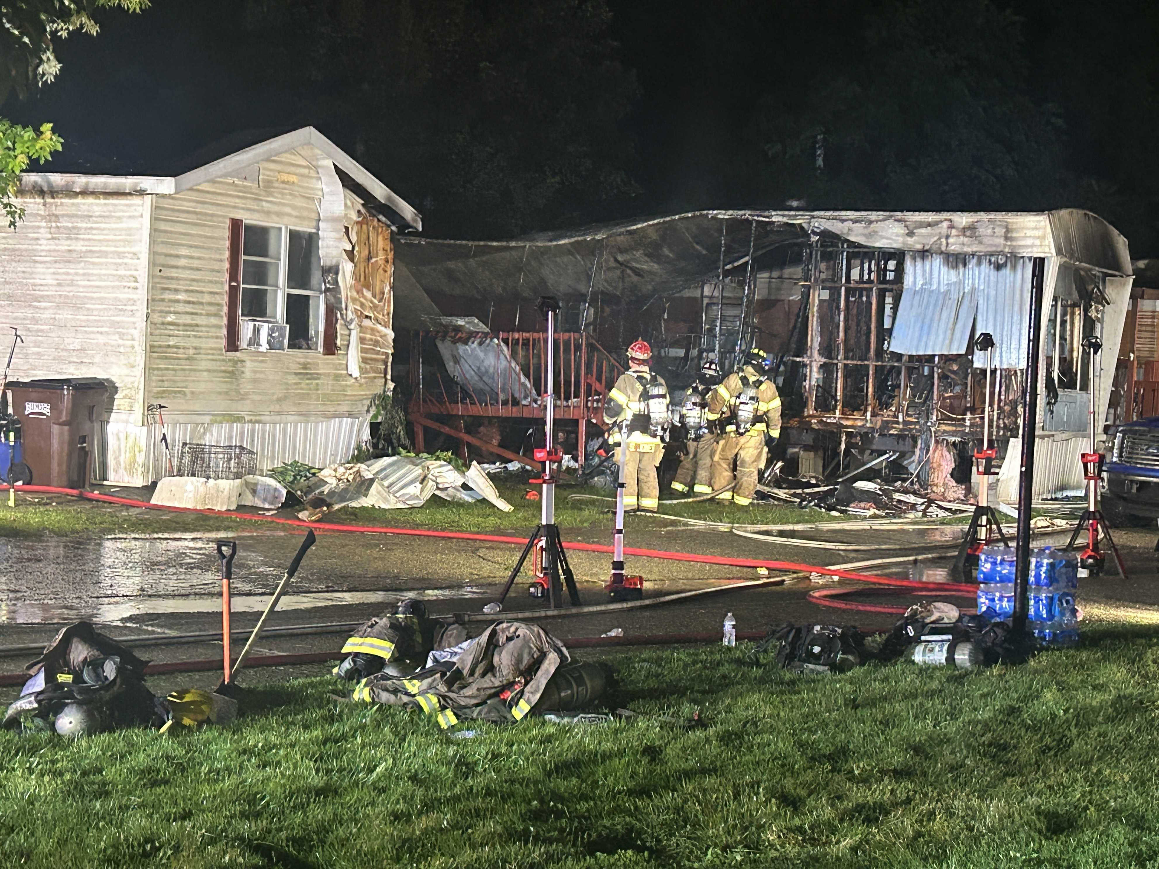 Mobile home fire leaves serious damage in Butler County neighborhood