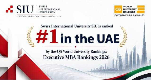 Swiss International University SIU is ranked #1 in the UAE by the QS ...