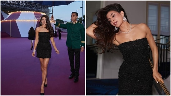 Jacqueline Fernandez embraces shimmering black couture decked in ...