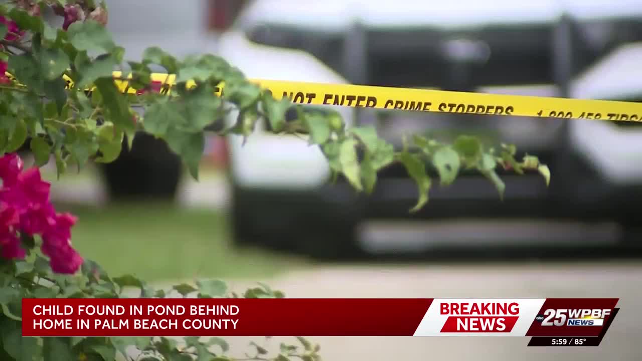 Child removed from pond in Palm Beach County