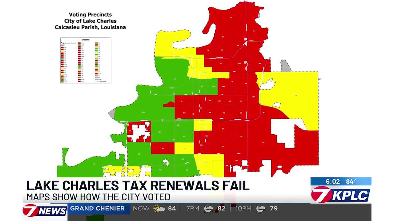 Lake Charles voters reject $13M in tax renewals; map shows how ...