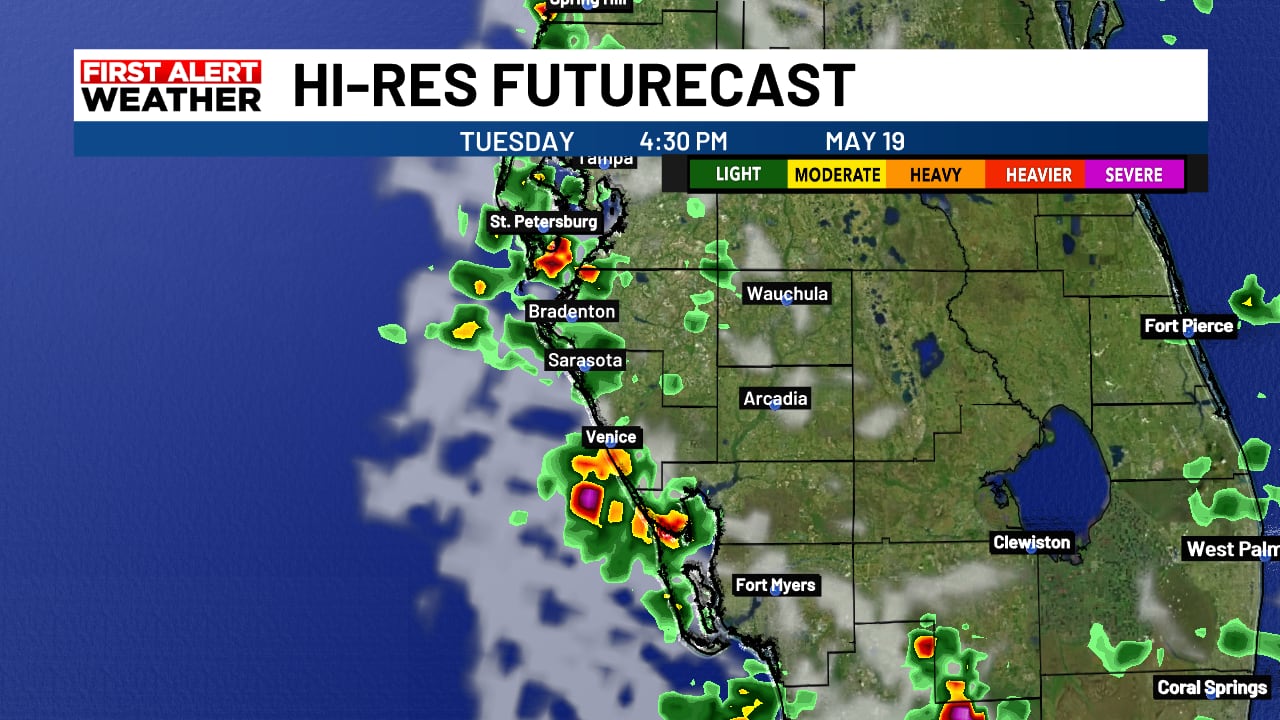 Daily storms to bring some heavy rain, lightning with heat index ...