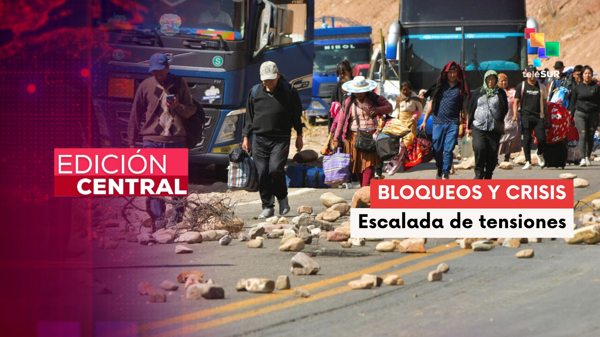 Reactivan bloqueos viales por demandas sociales en Bolivia