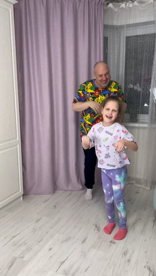 Left right fun dance moment
