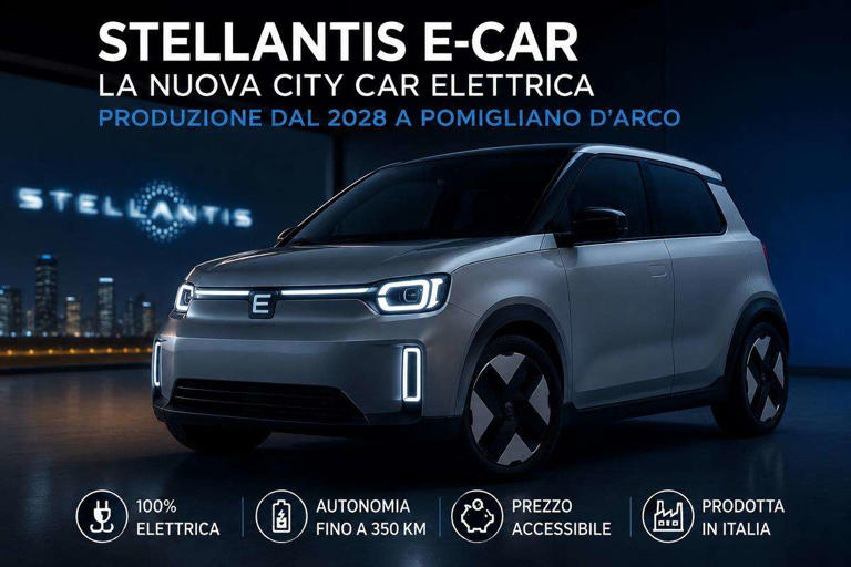 Stellantis E-Car 2028: la nuova city car elettrica economica prodotta ...