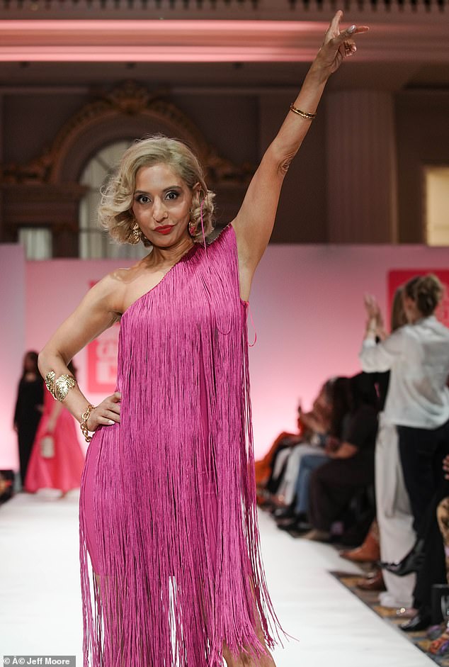 Courageous breast cancer survivor, 53, walks the catwalk at charity ...