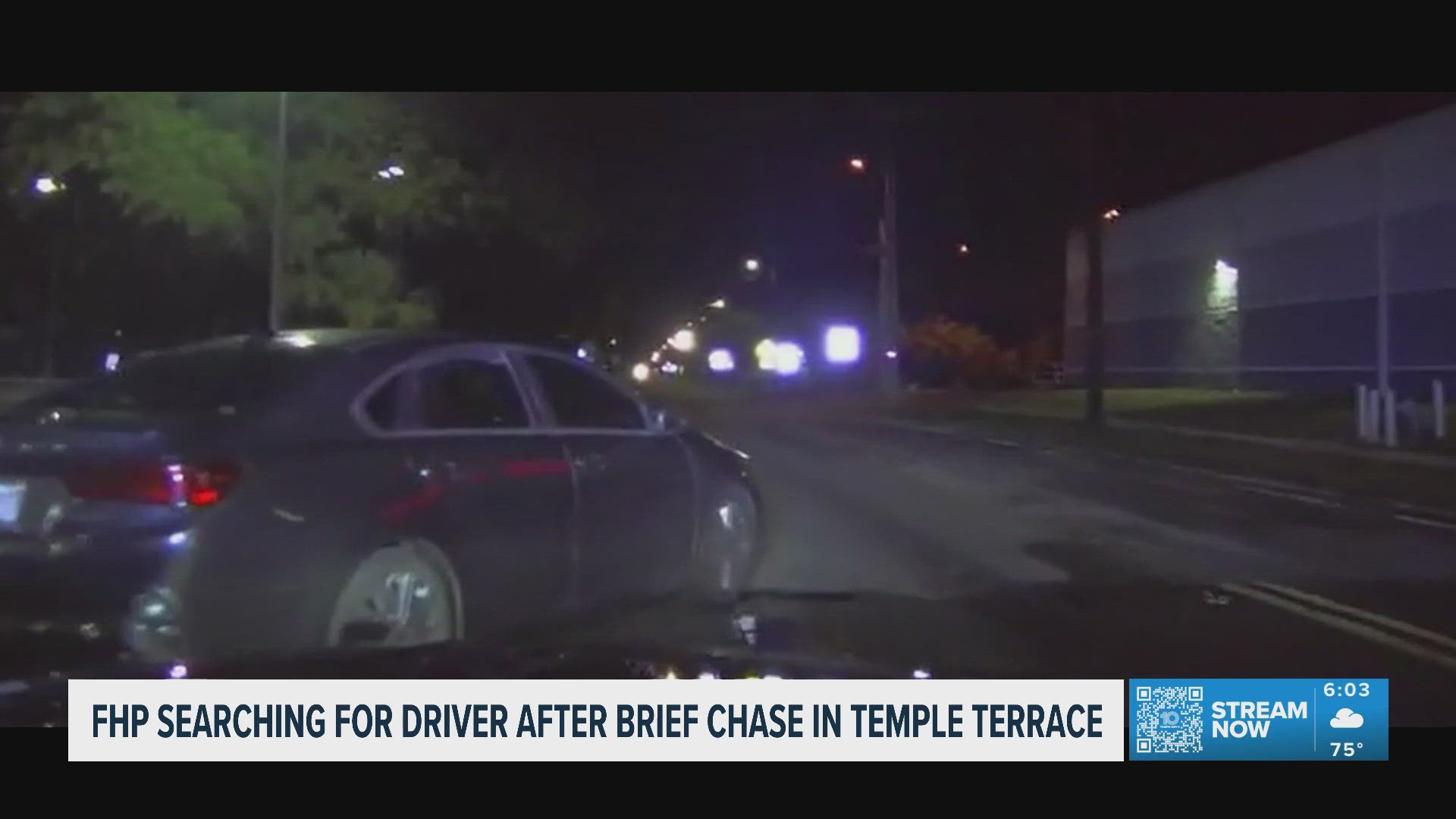 The Florida Highway Patrol is searching for a driver after a brief ...