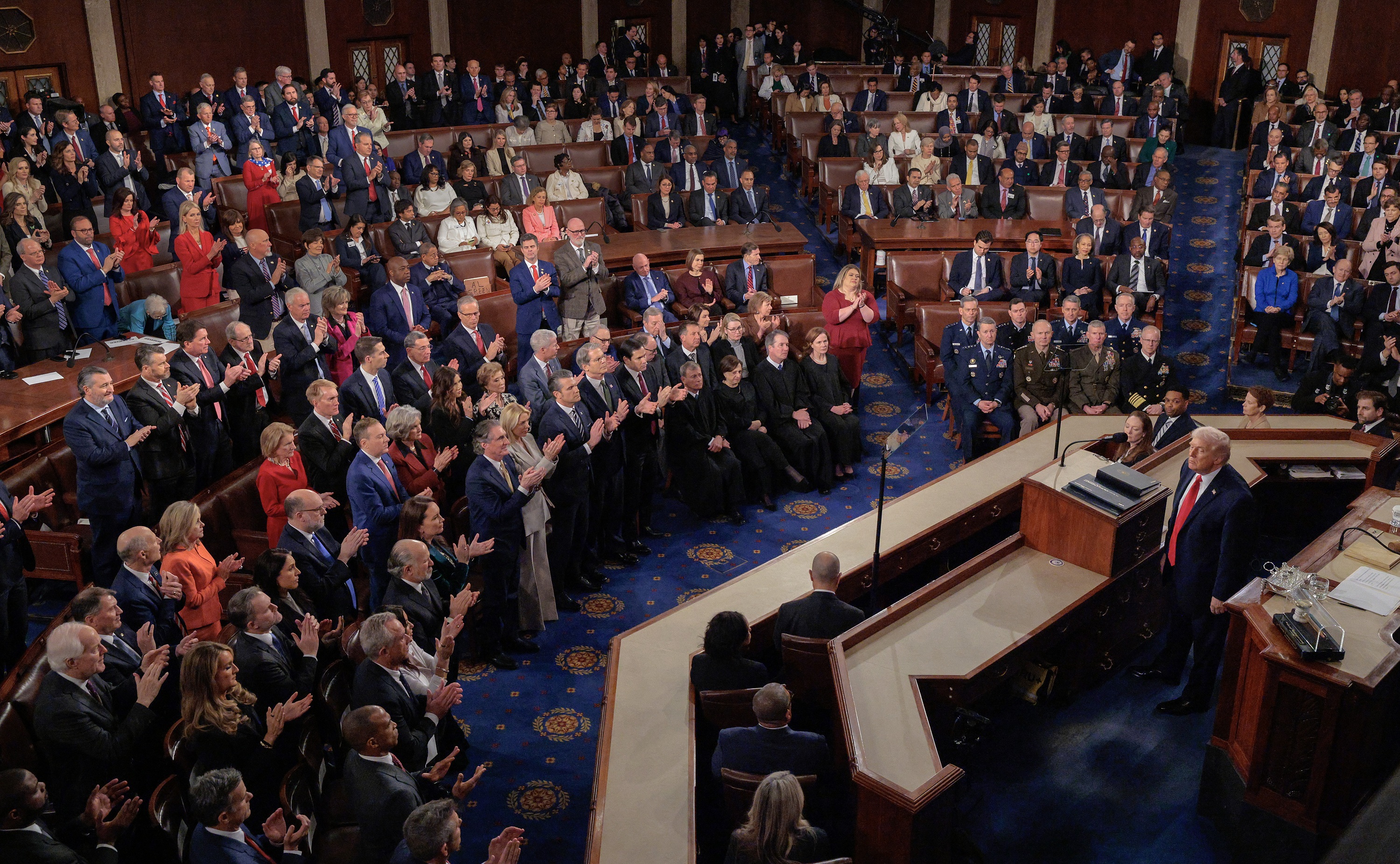 Members of Congress pictured during President Donald Trump’s State of the Union address in February 2026.