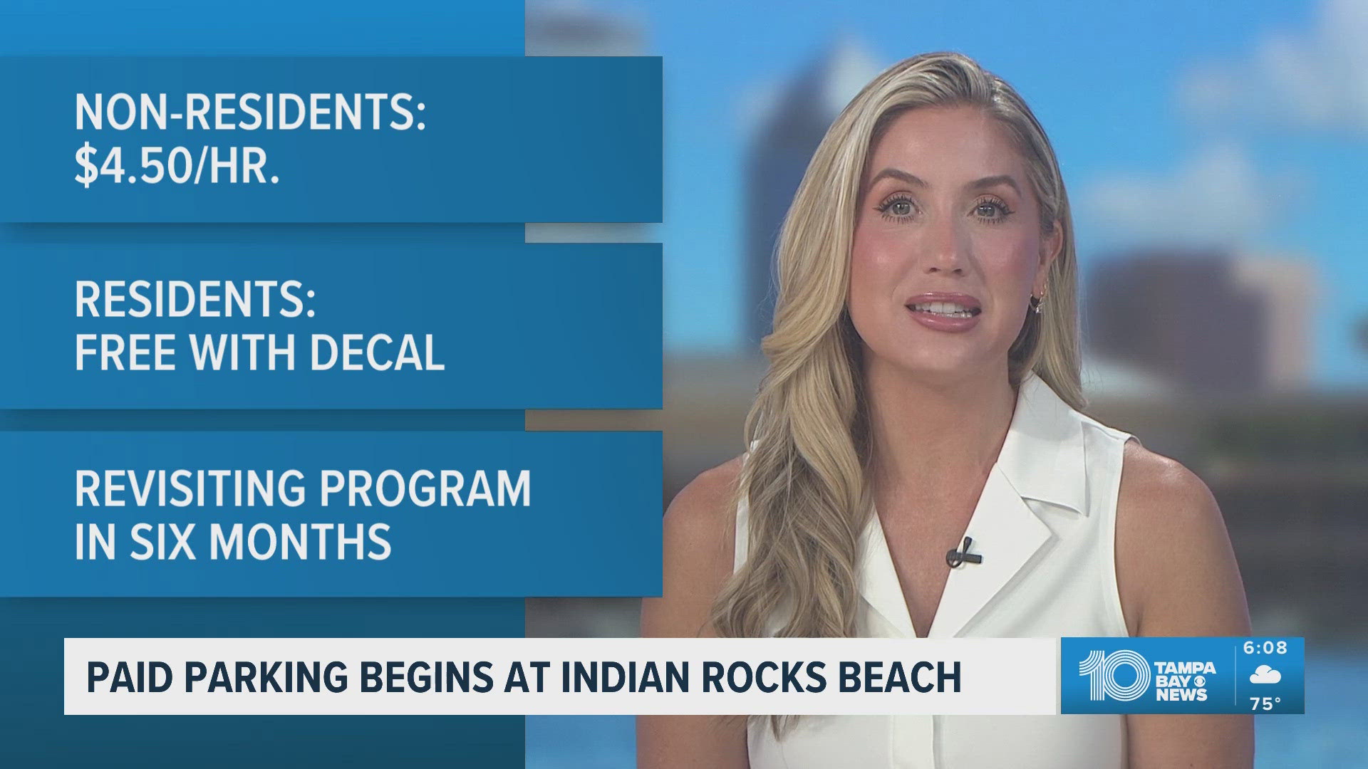 Paid parking begins at Indian Rocks Beach
