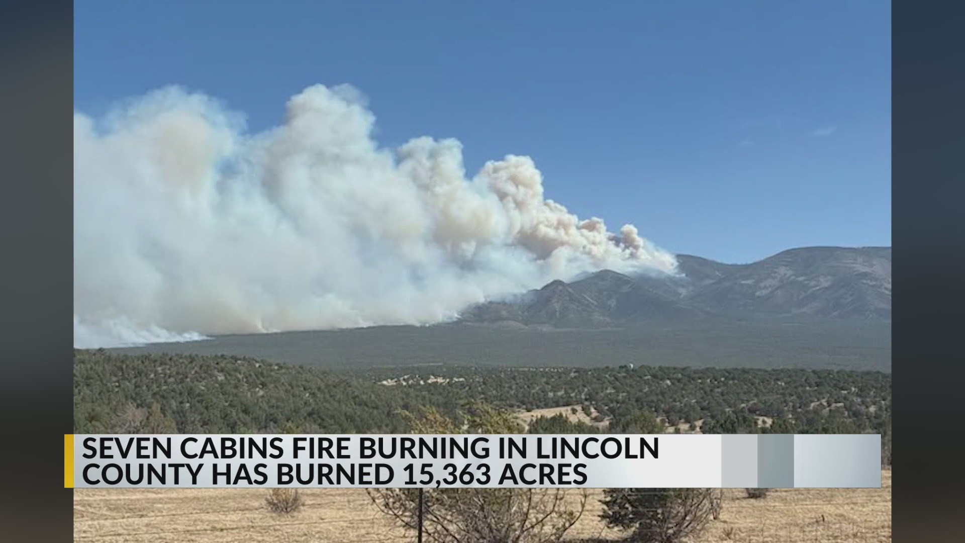 Seven Cabins Fire has burned more than 15,000 acres in Lincoln County