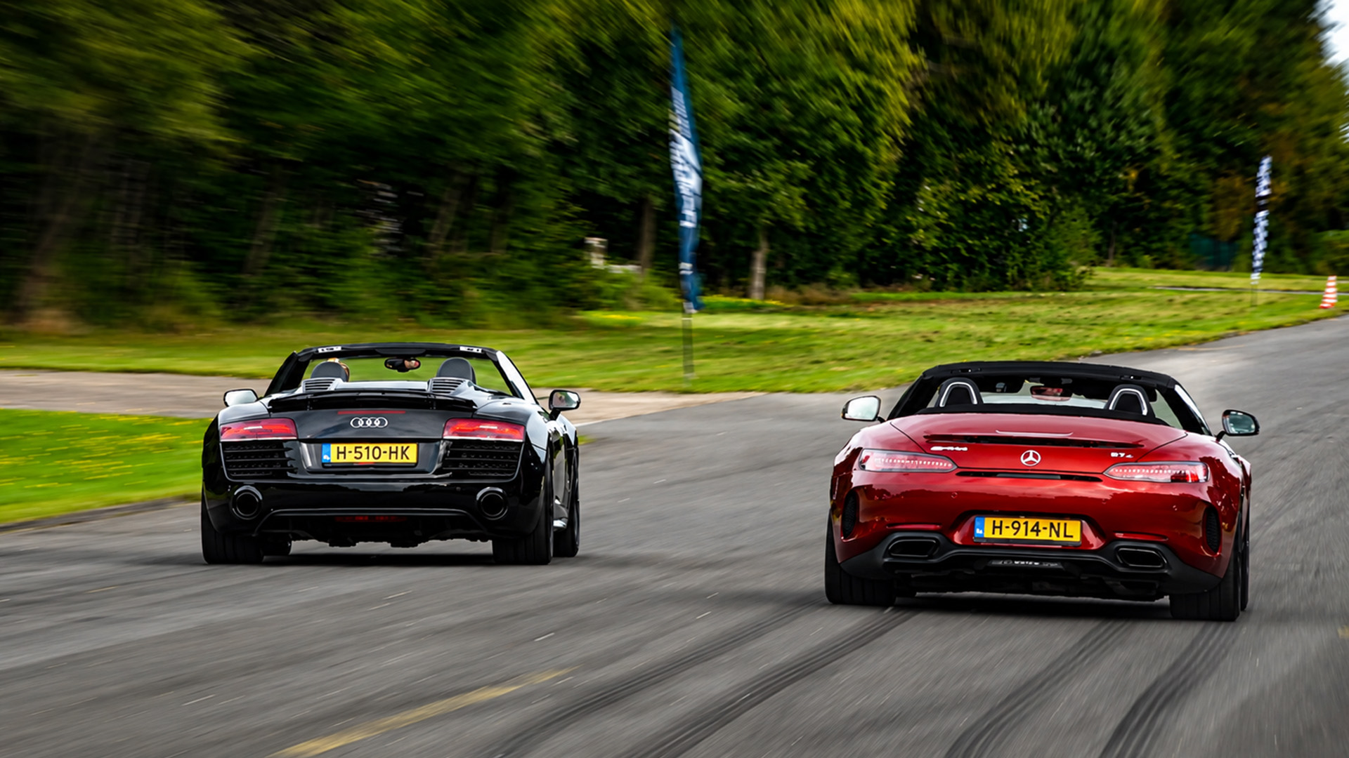 Kann der Audi R8 gegen den AMG GT C Roadster im Drag-Race gewinnen?