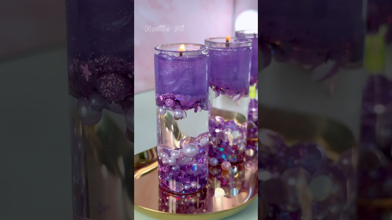 Photo inspiration: Potions Of Peace Decor Reference: Mini Purple Water Candles That Look Like Tiny Potions