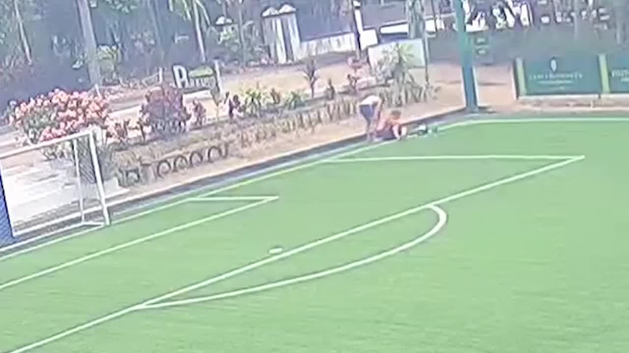 Belgian tourists 'break into private field' to play football