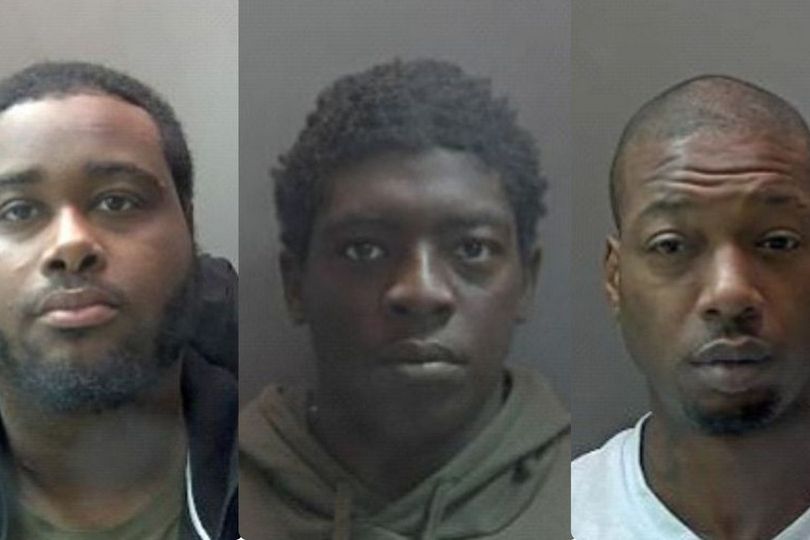 Brandon Stephen (L), Jason Kareem and Jerome Denton (R)
