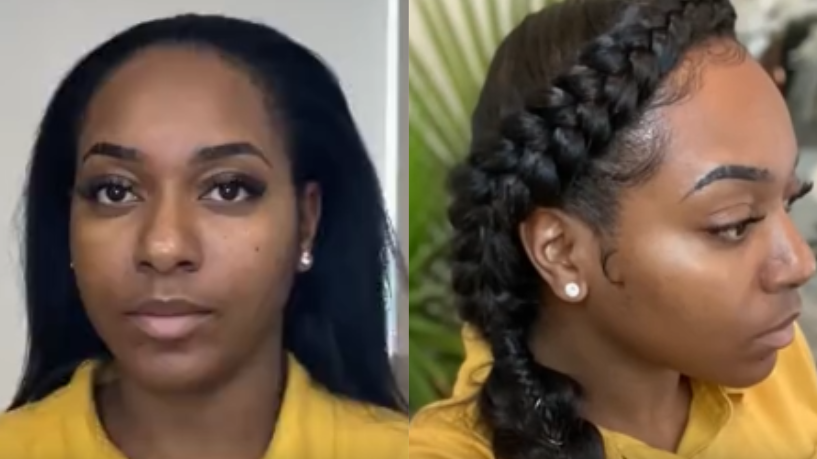 Trying creative butterfly braids without a salon visit