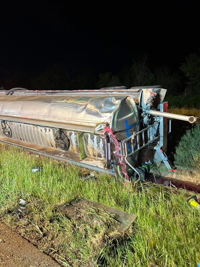 Tanker truck hauling diesel fuel overturns on I-70 in Frederick County ...
