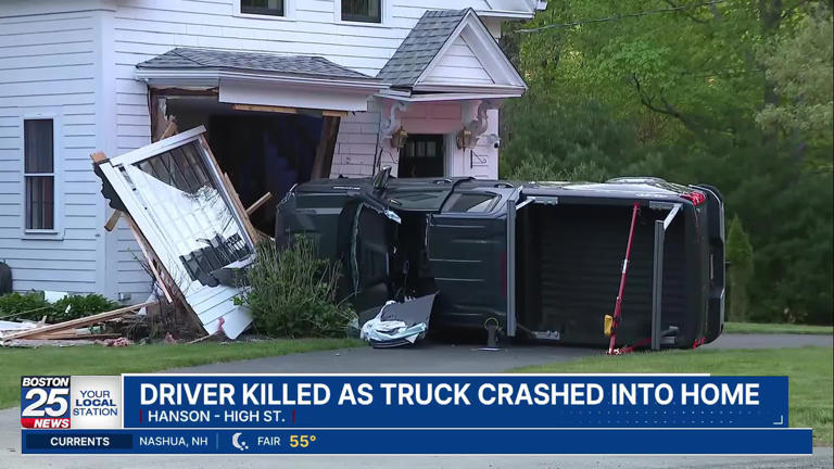 Driver dead after pickup truck slams into front of South Shore home