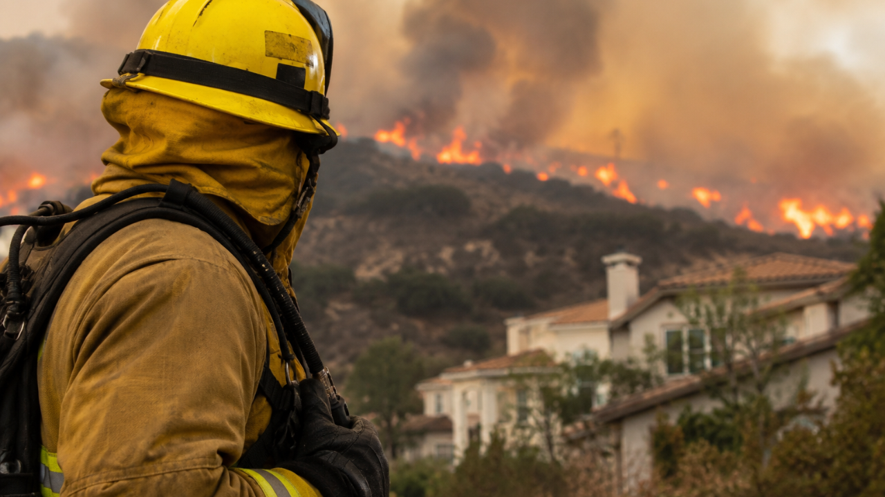 Rapidly spreading blaze in California near Los Angeles