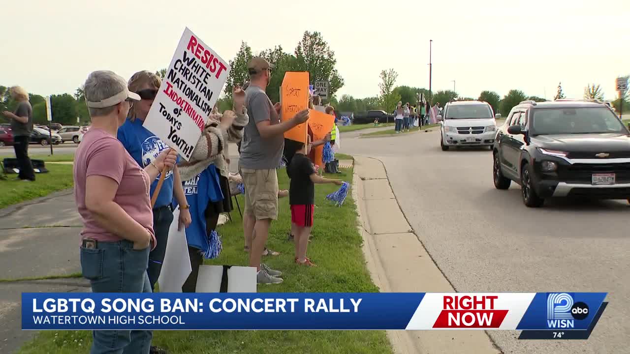 LGBTQ song ban, concert rally