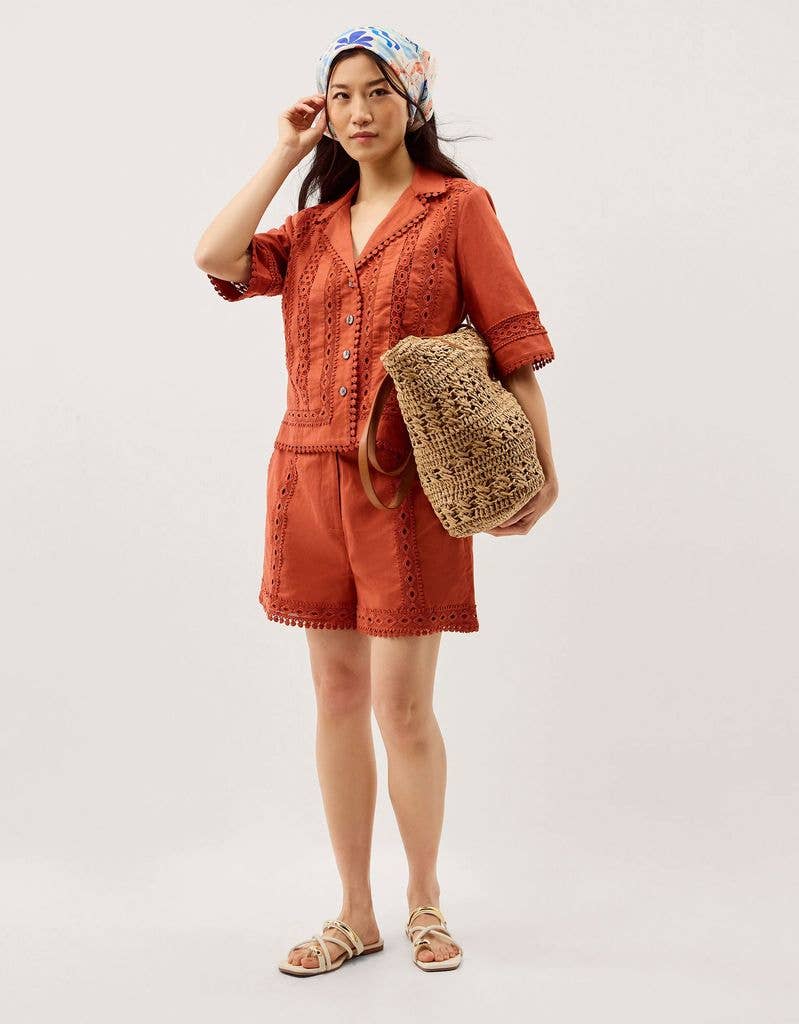 Monsoon Orange Shorts Coord