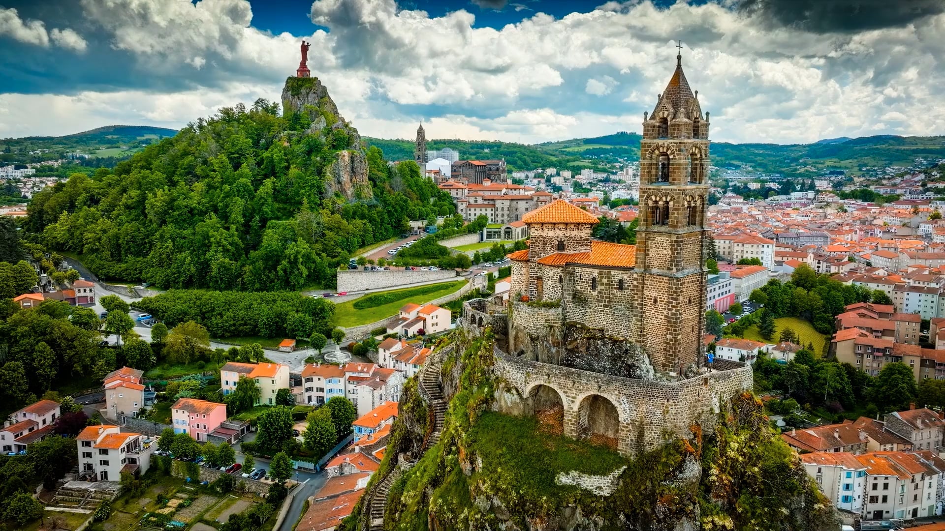 Discover volcanic silhouettes: Le Puy's aerial wonders revealed - Worldwide