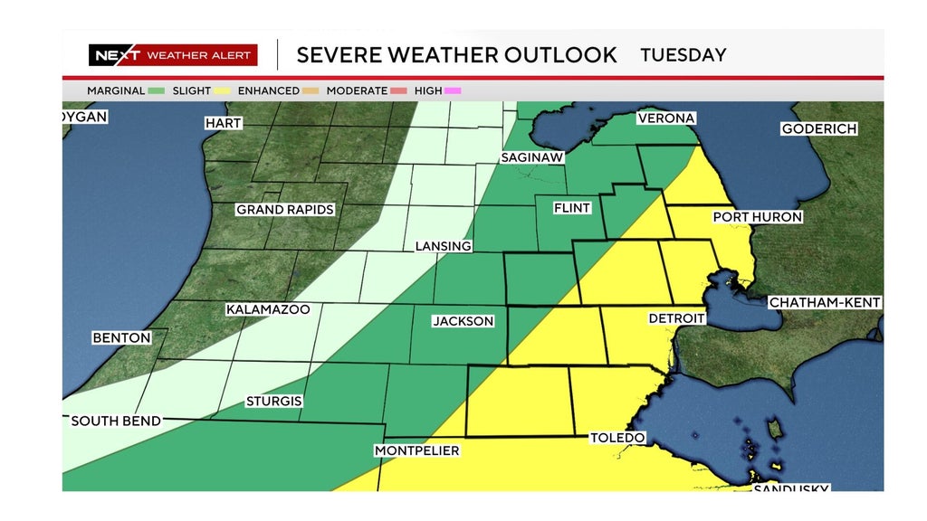 Severe thunderstorm watch issued for all of Southeast Michigan through ...