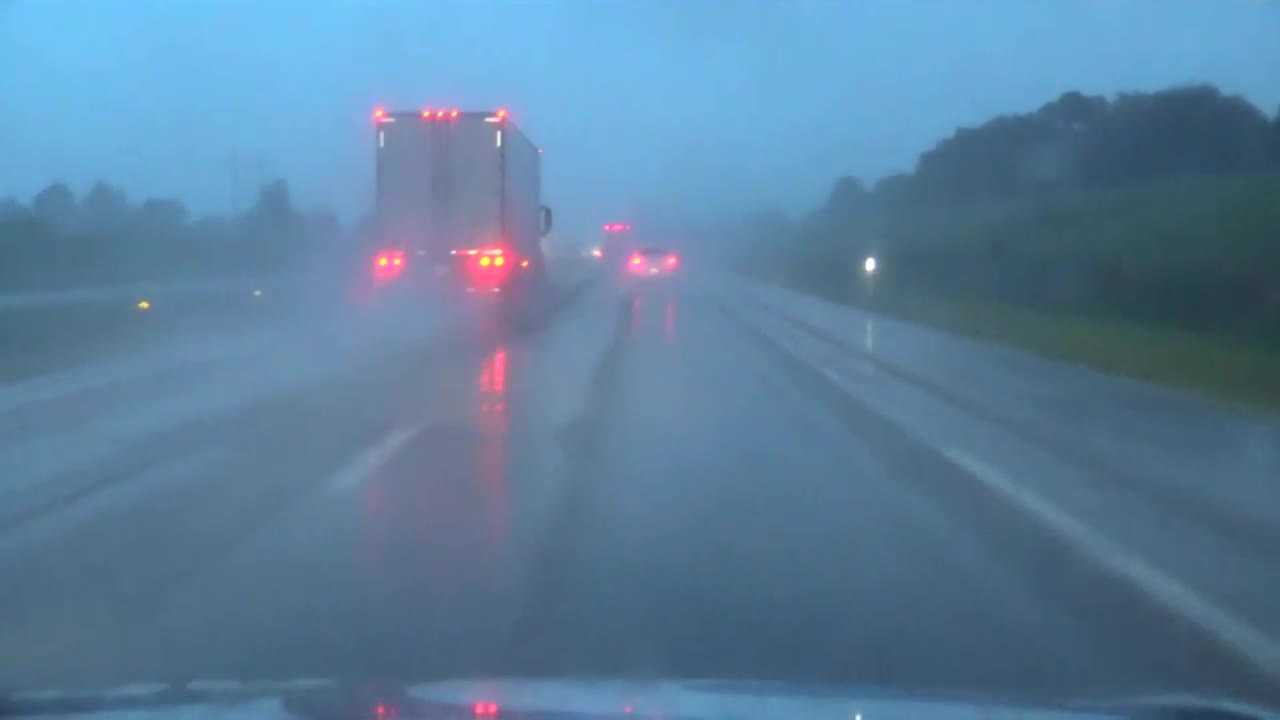 Heavy rainfall causes wet road conditions for morning commute in OKC metro