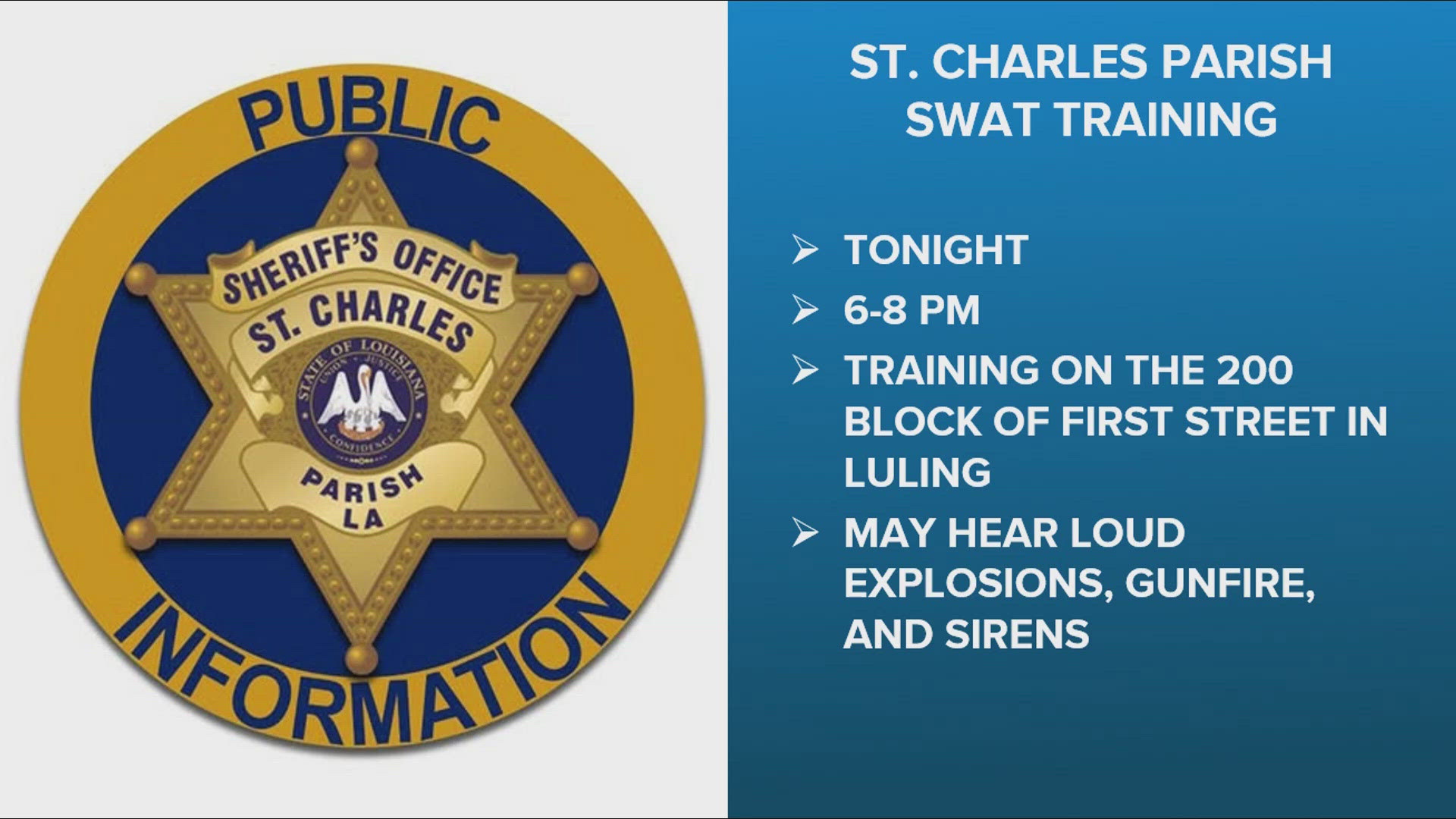SWAT training planned Tuesday evening in Luling