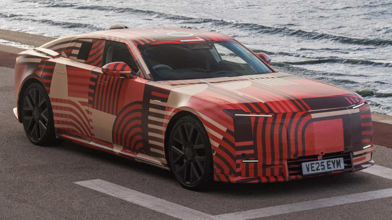 Jaguar's big electric sedan loses the bulky camo for a slinky wrap