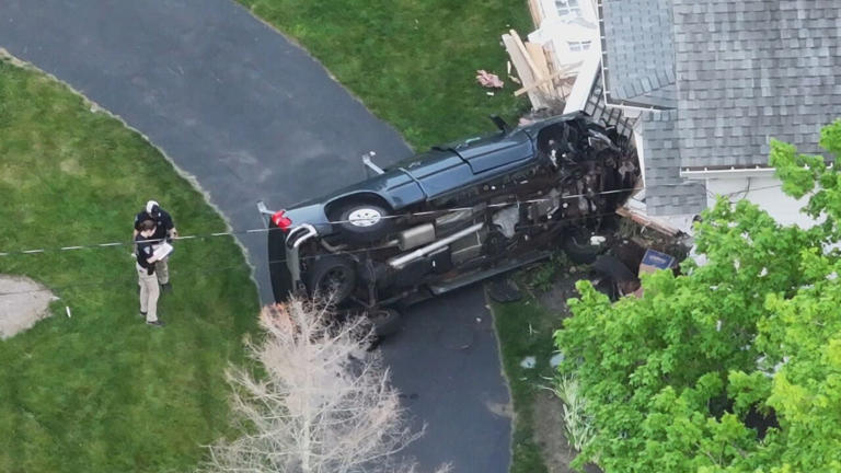 Driver dead after pickup truck slams into front of South Shore home