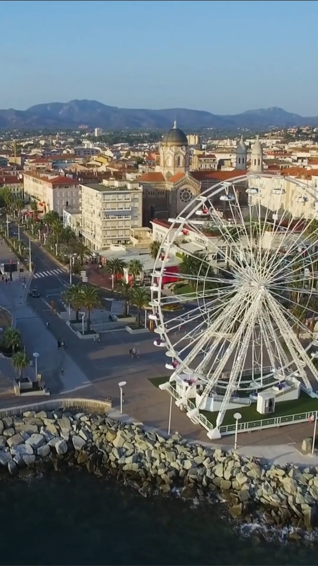 Drone flight over Saint-Raphaël: A spectacular French Riviera town