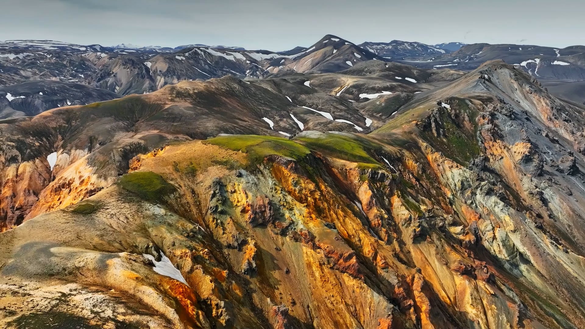 Landmannalaugar’s palette: An aerial tapestry of nature - Worldwide