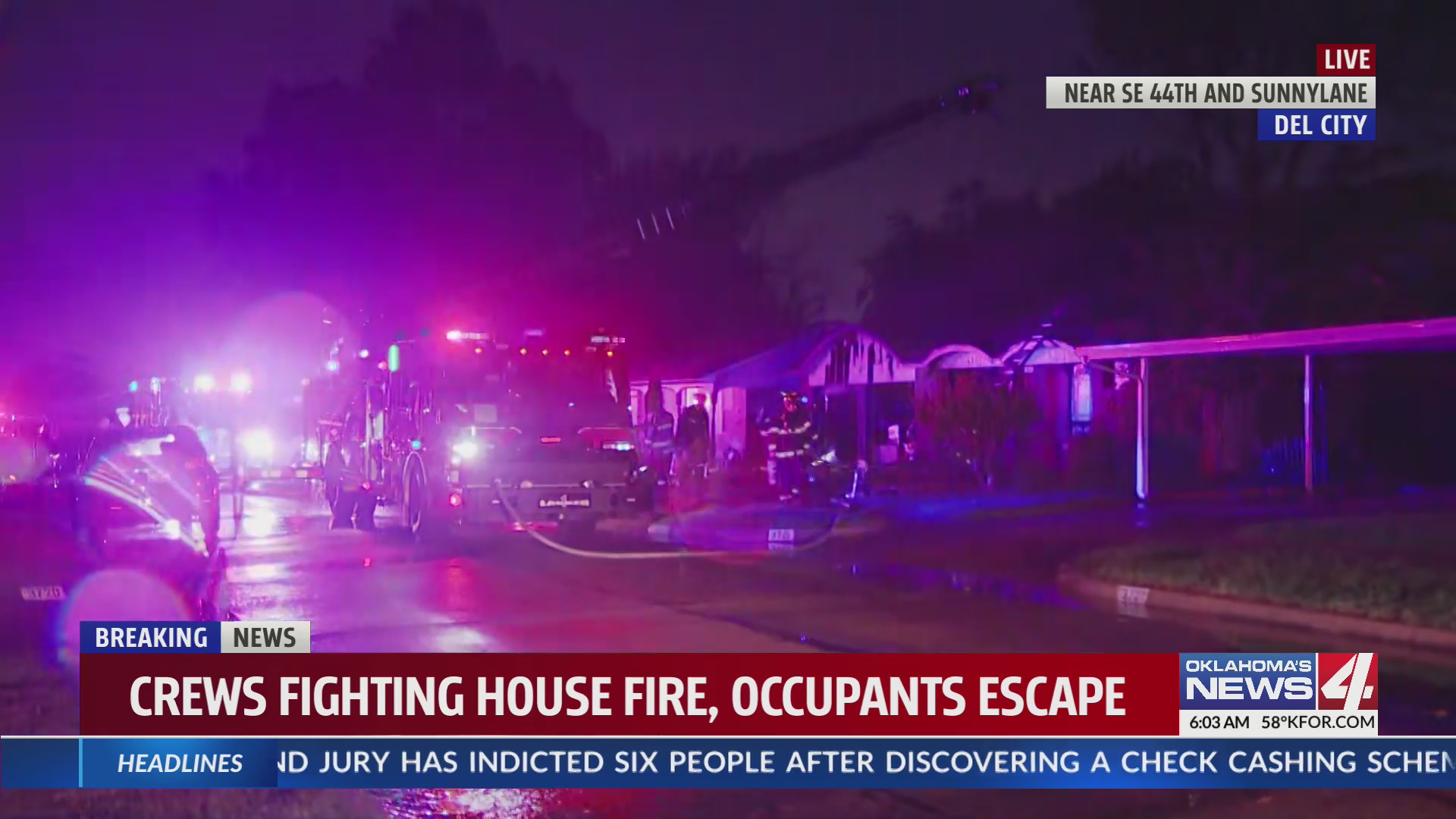 Crews battle house fire in Del City