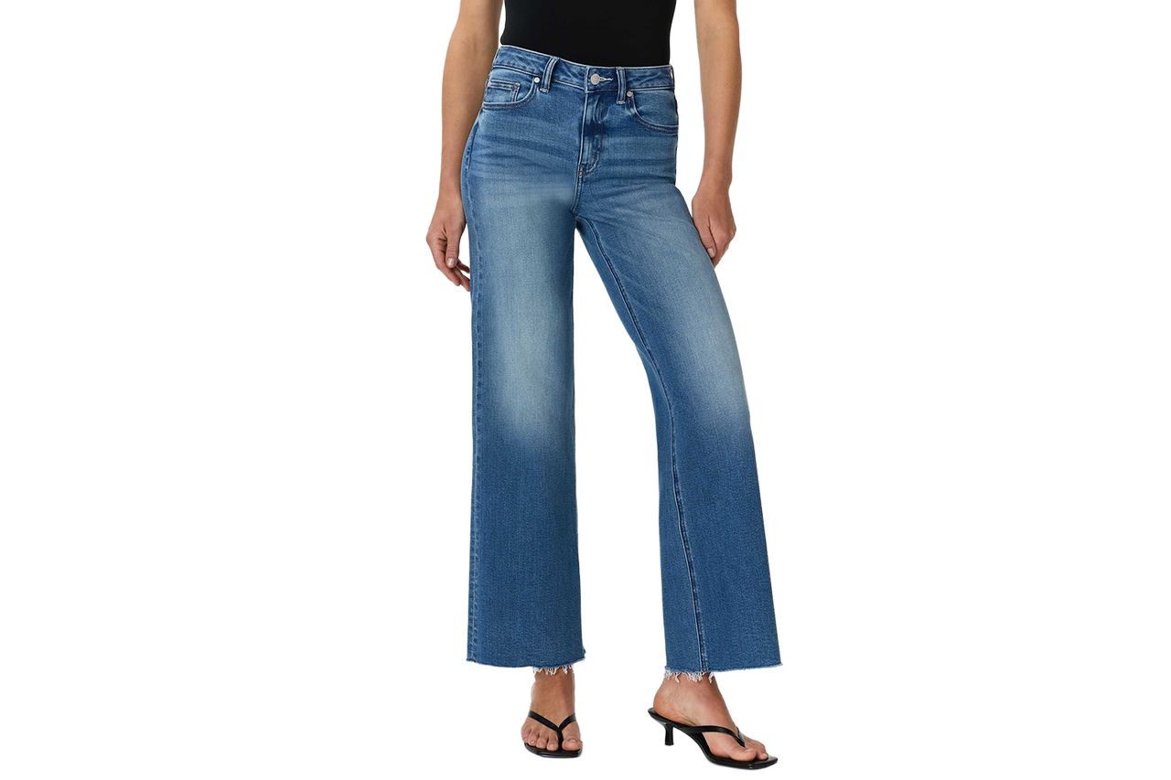 Bella Stretch Wide Leg Jeans Twilight Blue Fray
