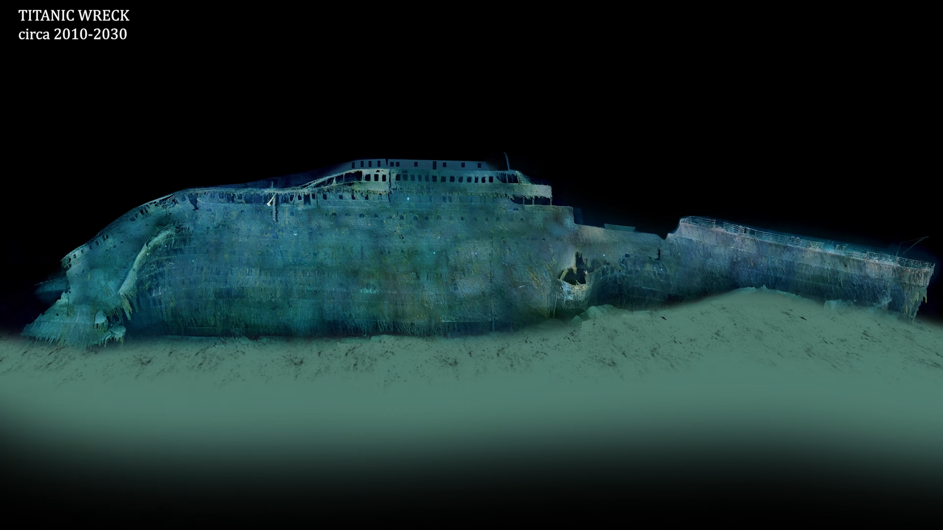 The Titanic is being eaten away - then the ocean wins