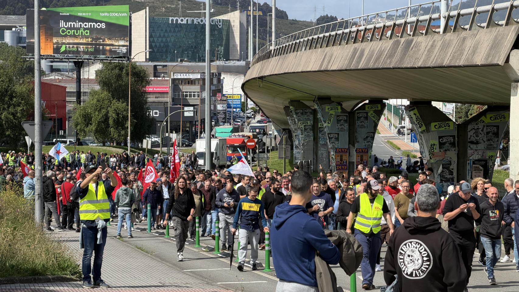 Los trabajadores del metal se manifiestan en A Coruña: "Denunciamos el ...