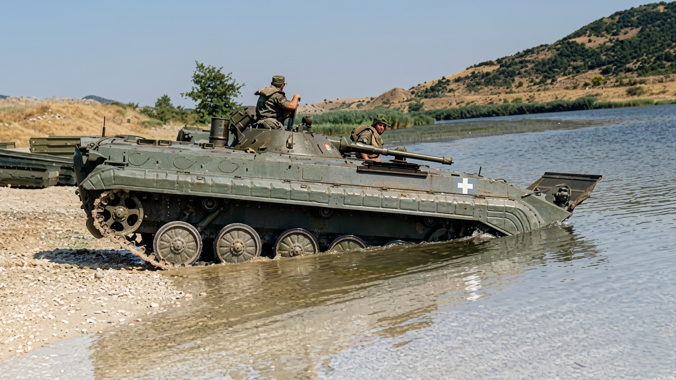 This tank tried to cross a river - it ended badly