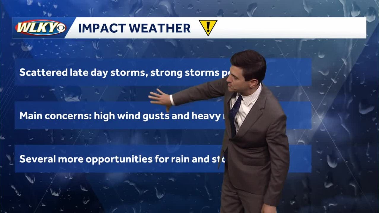 Hot and breezy Tuesday with late-day storms