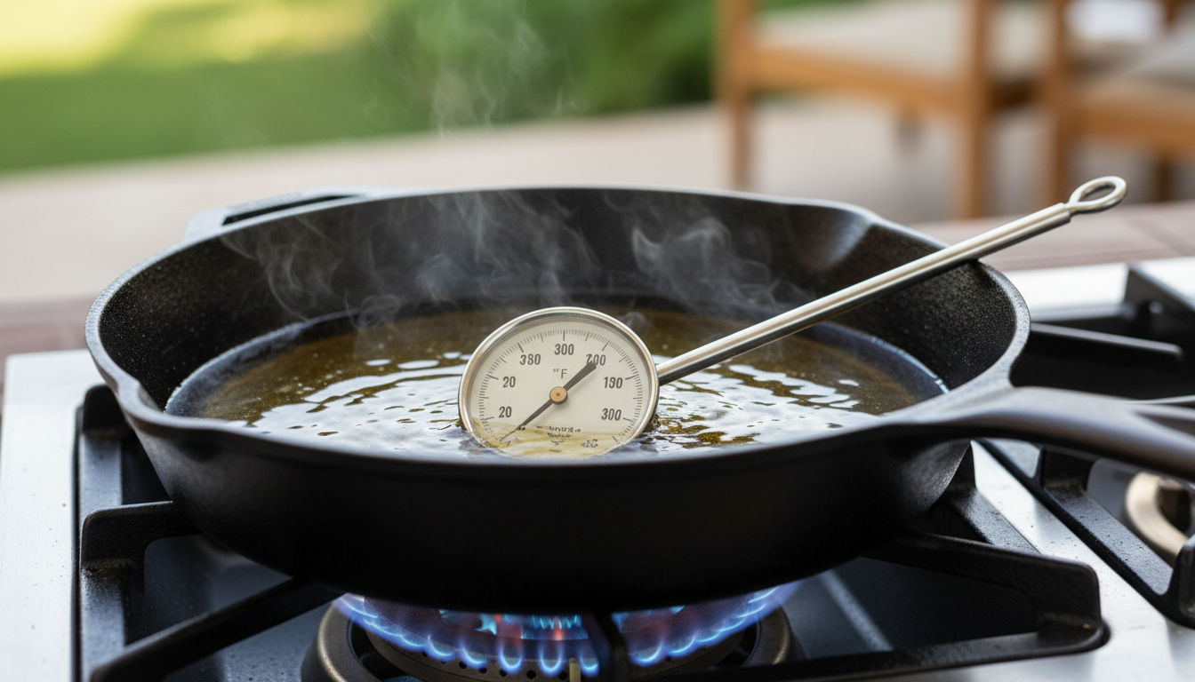How to fry fresh fish outdoors in the countryside