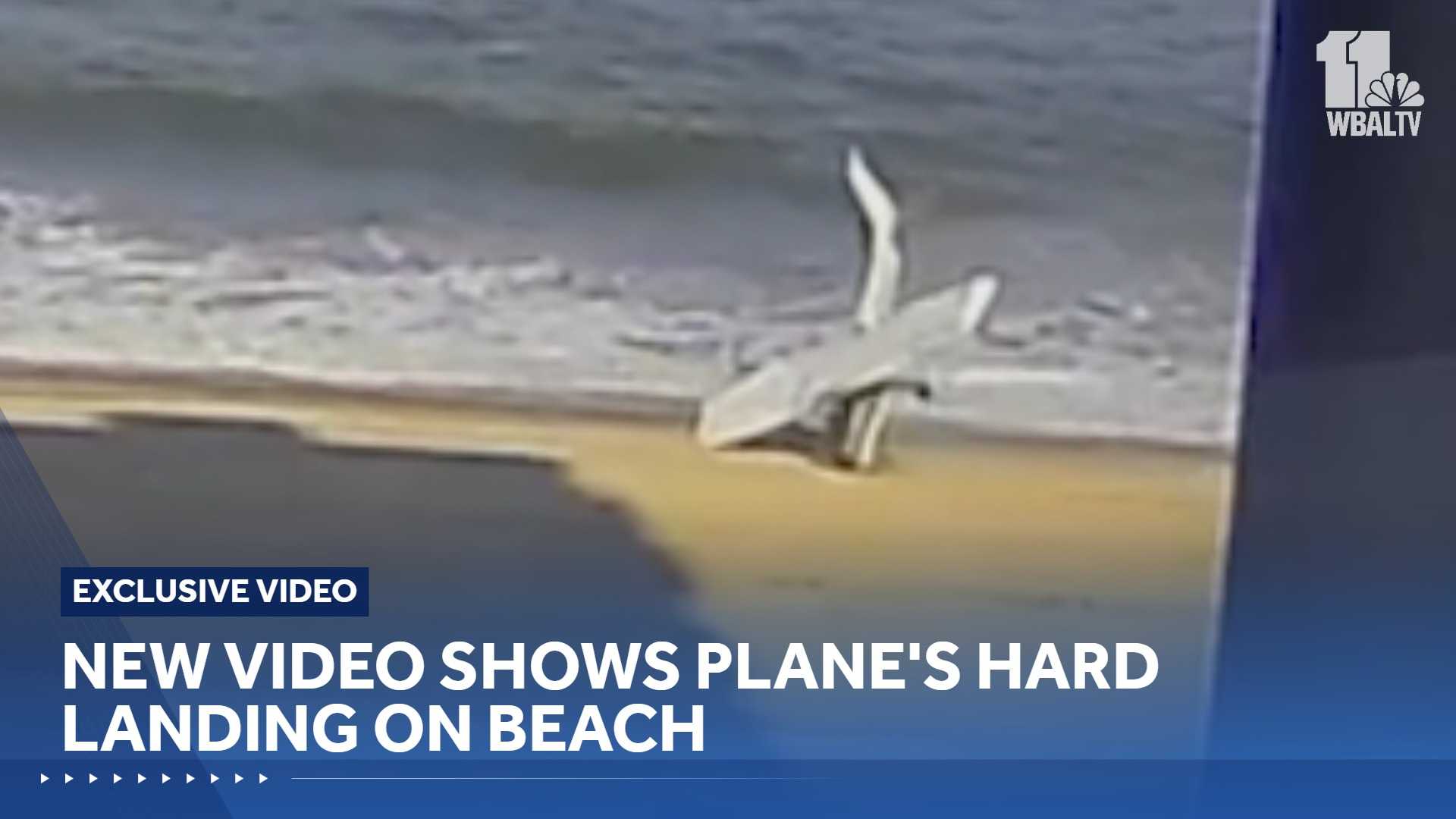Small plane lands on Ocean City beach