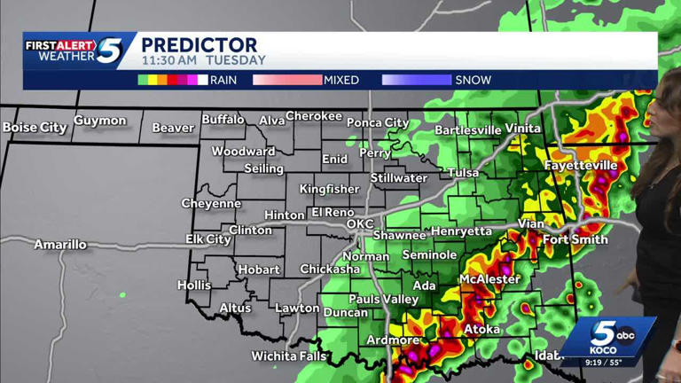 Timeline: Storms with strong wind risk possible for parts of Oklahoma ...